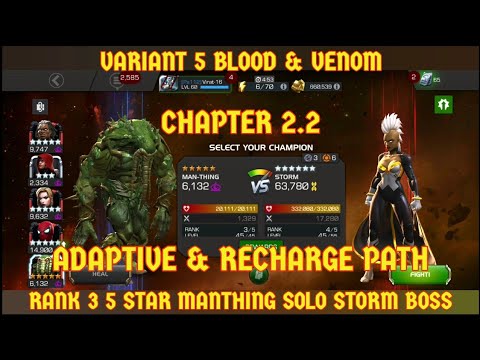 VARIANT 5 BLOOD & VENOM CHAPTER 2.2 ADAPTIVE & RECHARGE PATH | BOSS SOLO BY MANTHING | MCOC |