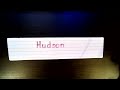 Hudson Name Handwriting