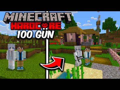 Minecraft hardcore'da KIZ ARKADAŞIM ile 100 gün hayatta kalmak…