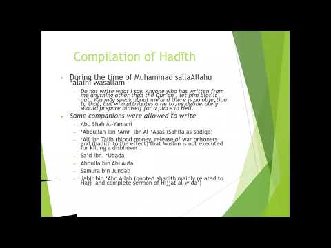 Hadith: Writing and Compilation