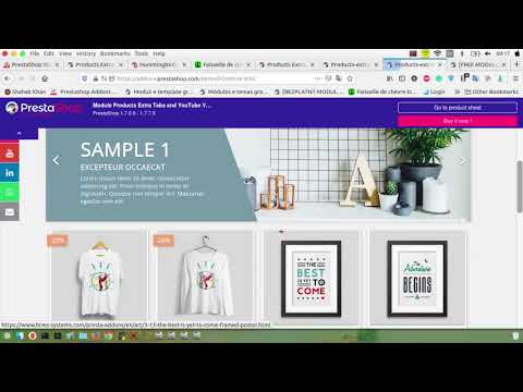 Prestashop products extra tabs module
