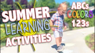 EASY FUN SUMMER LEARNING ACTIVITIES FOR TODDLERS | How to Teach Letters, Colors, & Numbers | CWTC