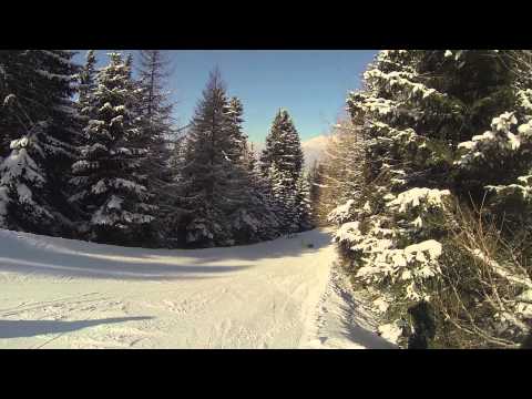 Joel in action on the snowboard