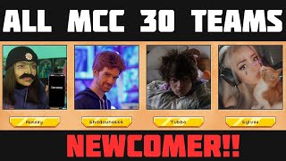 MCC 30 ALL TEAMS ANNOUNCED