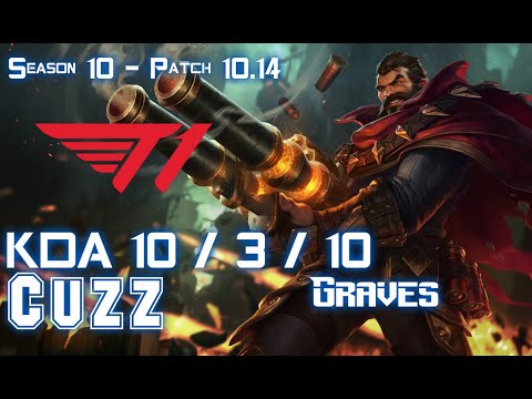T1 Cuzz GRAVES vs KINDRED Jungle - Patch 10.14 KR Ranked