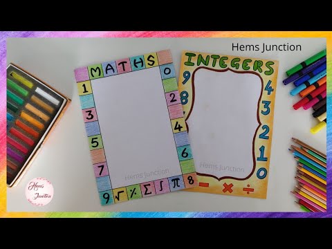 Maths/Integers Cover Page Design | School Projects | Cover Pages Video