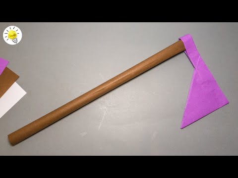 Papier Axt basteln | Papier Waffen bauen | Papier Waffen basteln | einfache Anleitung