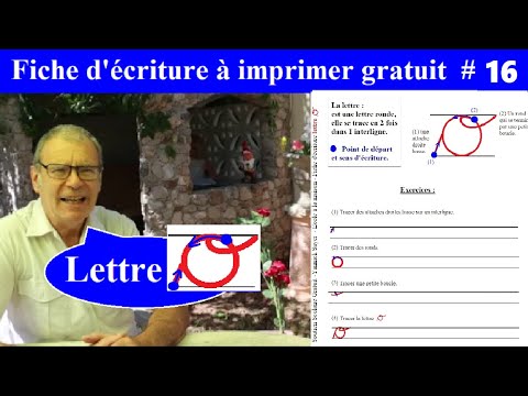 Fiche d'écriture à imprimer | Exercice GS CP CE1 lettre o # 16