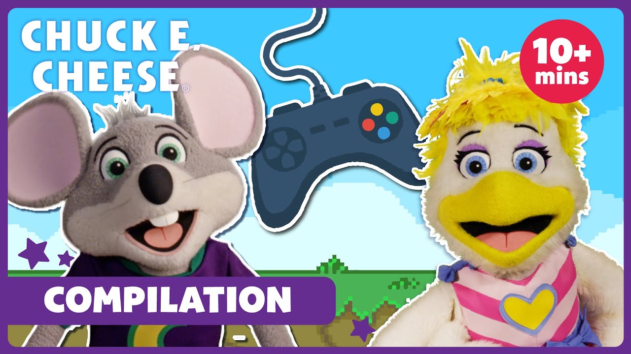 Chuck E. Cheese celebrates National Video Game Day | Video Game Compilation