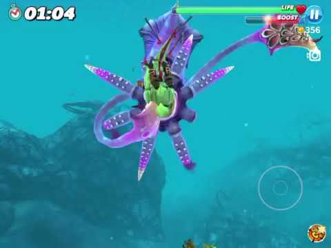 Hungry Shark World Gameplay-Colossal Squid Boss fight