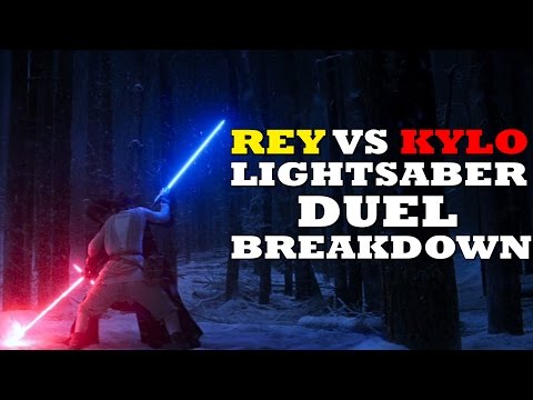 Rey Vs Kylo Ren Lightsaber Duel BREAKDOWN and Rey's Power Up Discussion