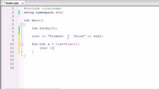 Buckys C++ Programming Tutorials - 33 - Create an Array Using Loops