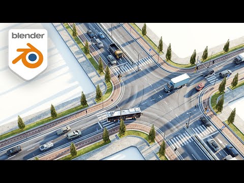 How to Make an AWESOME Traffic Intersection with Traffic in Blender