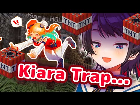 Oozora Subaru Blows Up Kiara with Trap in Minecraft Collab【ENG Sub/Hololive】