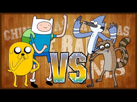 Finn y Jake vs Mordecai y Rigby. Chingonas Batallas de Rap de Titanes | Zoiket