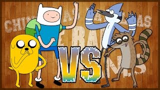 Finn y Jake vs Mordecai y Rigby. Chingonas Batallas de Rap de Titanes | Zoiket