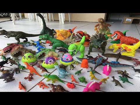 MOSTRANDO MINHA COLEÇÃO COMPLETA DE DINOSSAUROS!!