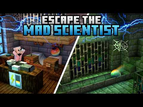 ESCAPE the MAD scientist - MINECRAFT Marble Run