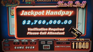 Massive Jackpot on Triple RED HOT Sevens slot