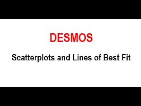 Desmos: Scatterplots and Lines of Best Fit Linear