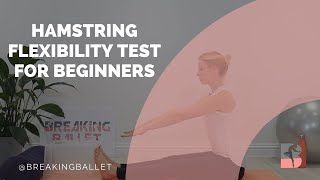 Hamstring flexibility test for beginners