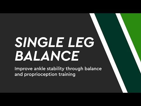 Exercises with an Athletic Trainer: Single Leg Balance