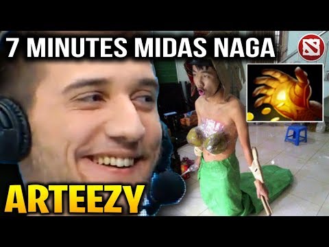 Arteezy Dota 7.21 | Naga is back to meta with Midas