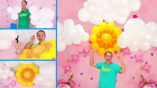 How to make a balloon cloud 🌞 balloon sun - balloon decoration ideas - birthday decoration ideas