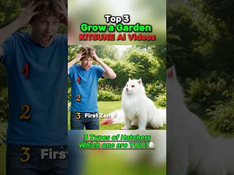 Hatching the Kitsune Zen Egg in Grow a Garden! 🍀💔 #Roblox #kitsune #growagarden #aivideo