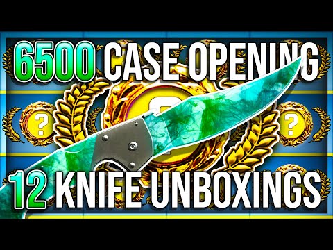 12 KNIFE UNBOXINGS IN 1 VIDEO (6500 CASE OPENING)