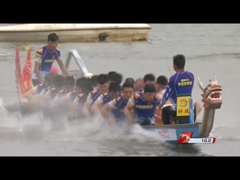 Moments of Dragon Boat Tournament Men's 100 Meter in China