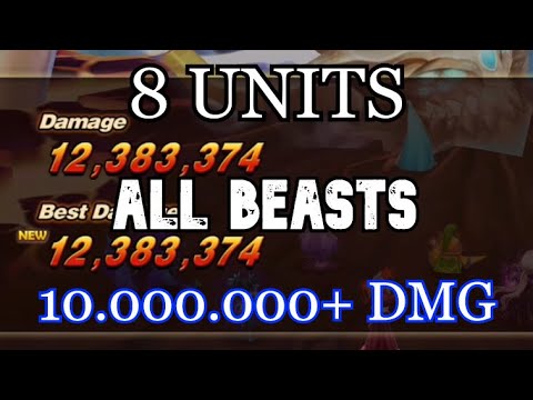 ALL RIFT BEASTS - 10 MILLION DMG OR MORE - USING ONLY 8 UNITS - MANUAL CLEAR EXPLAINED