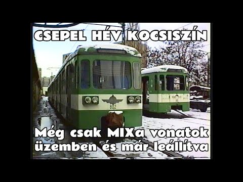 1995.12.27. Látogatás Csepel HÉV kocsiszínben. Üzemelő és már leállított (selejt) MIXa szerelvények.