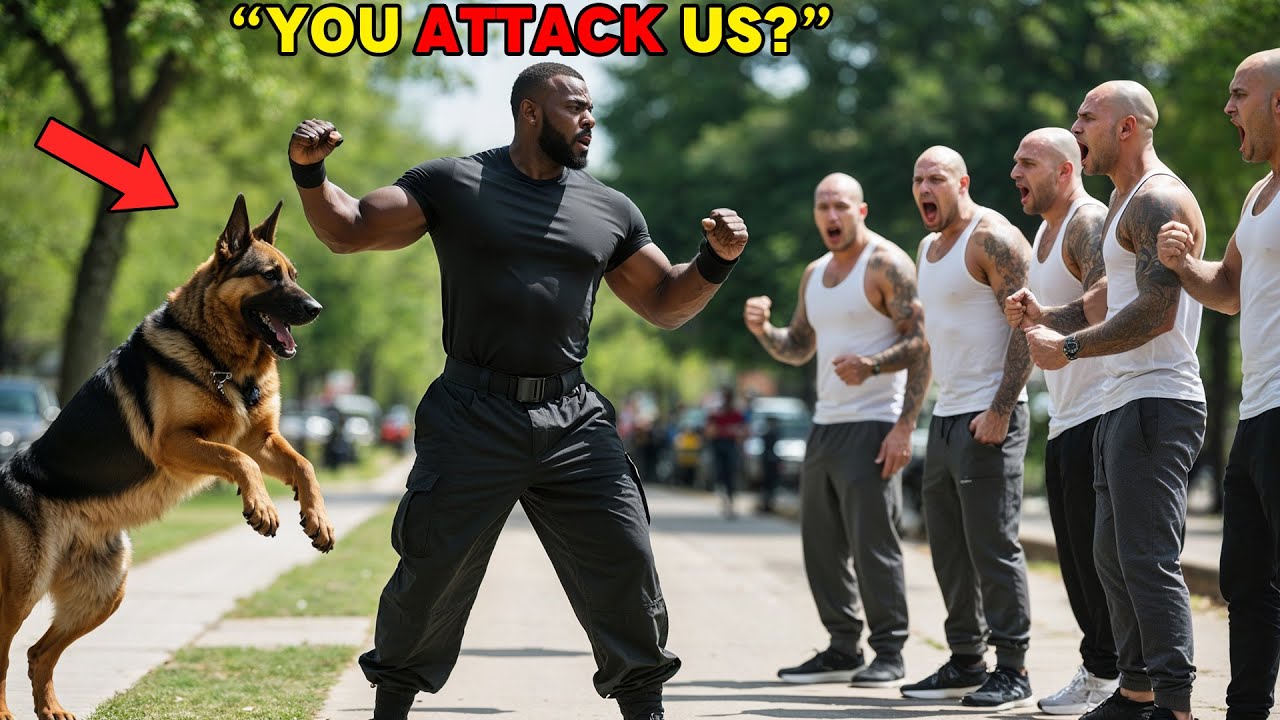 Black Man And His Dog Are Attacked By Racist Gang, Unaware He Is The Army's Most Lethal Killer