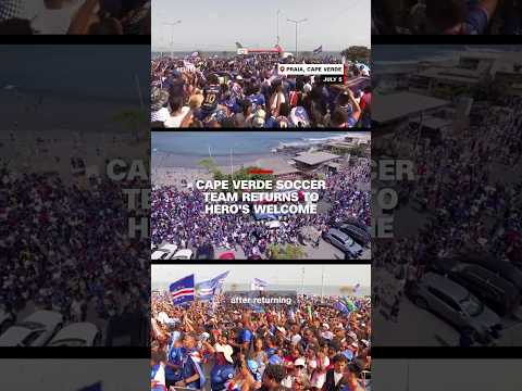 Cape Verde soccer team returns to hero's welcome