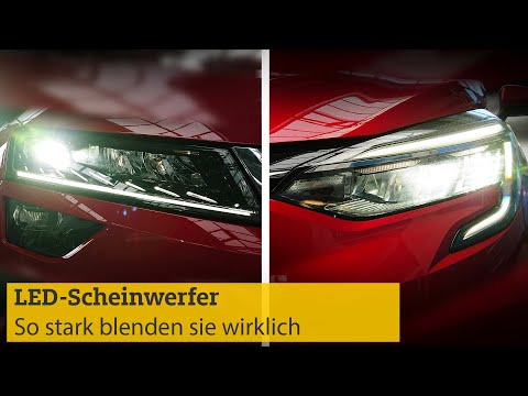 So stark blenden LED-Scheinwerfer wirklich | ADAC