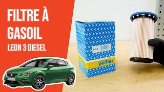 Youtube thumbnail of video "Changer le Filtre à Gasoil Leon 3 1.6 TDI ⛽"