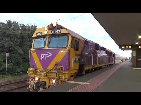 Vline N classes at Little River And Geelong And South Geelong And Y129 At Geelong