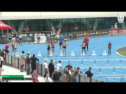 U15 Girls 100m Hurdles Heat 1: 2022-23 State Combined Events Championships - Saturday