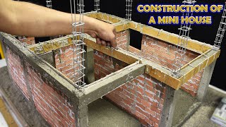How to build a house step by step from the foundation? MINIATURE HOUSE WITH REAL MATERIALS...