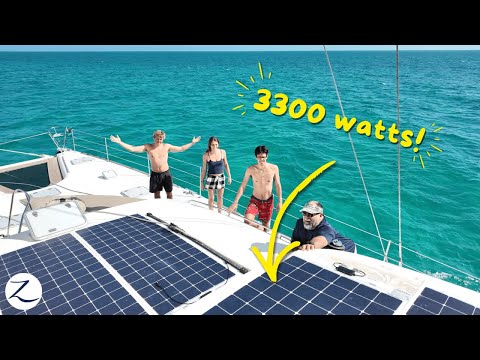 We installed 3300 watts of solar power on our sailboat! ⚡️☀️