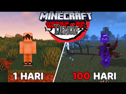 100 Days in Minecraft Hardcore Demon Slayer but Become a Demon