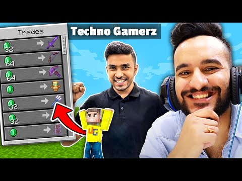 MINECRAFT but YOUTUBER'S TRADE OP ITEMS !!