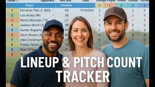 Little League Line up and Pitch Counter (Google Sheets Template Included)