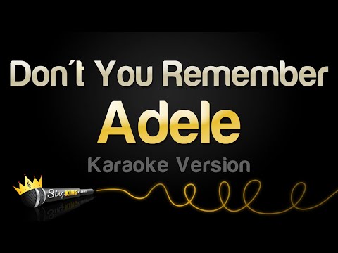 Adele - Don't You Remember (Karaoke Version)