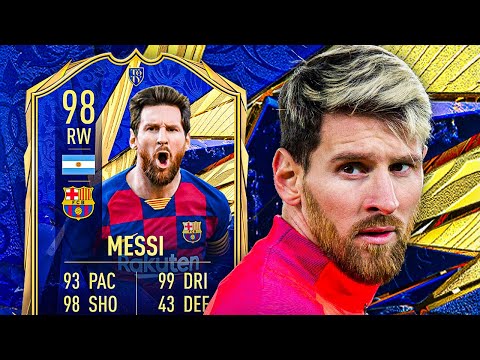 12TH MAN OF THE YEAR! 👑 98 TOTY MESSI PLAYER REVIEW! - FIFA 21 Ultimate Team