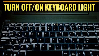 How to turn On/Off keyboard Backlight in HP Laptop, HP Probook , LED Backlit Keyboard