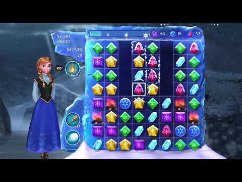 Frozen Free Fall: Snowball Fight Level 223 Walkthrough, No Power Ups