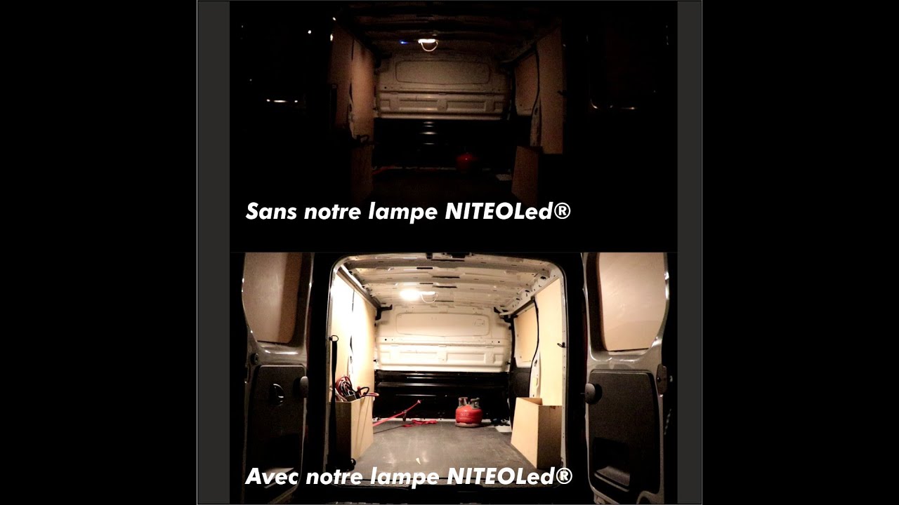 Lampe d'éclairage à led puissante 12V/24V NITEOLED® pour camping-car, camion, fourgon & van aménagé.