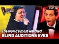 유튜브 다운로드 OVER 794 MILLION VIEWS: the most-watched Blind Auditions of The Voice | TOP 10
